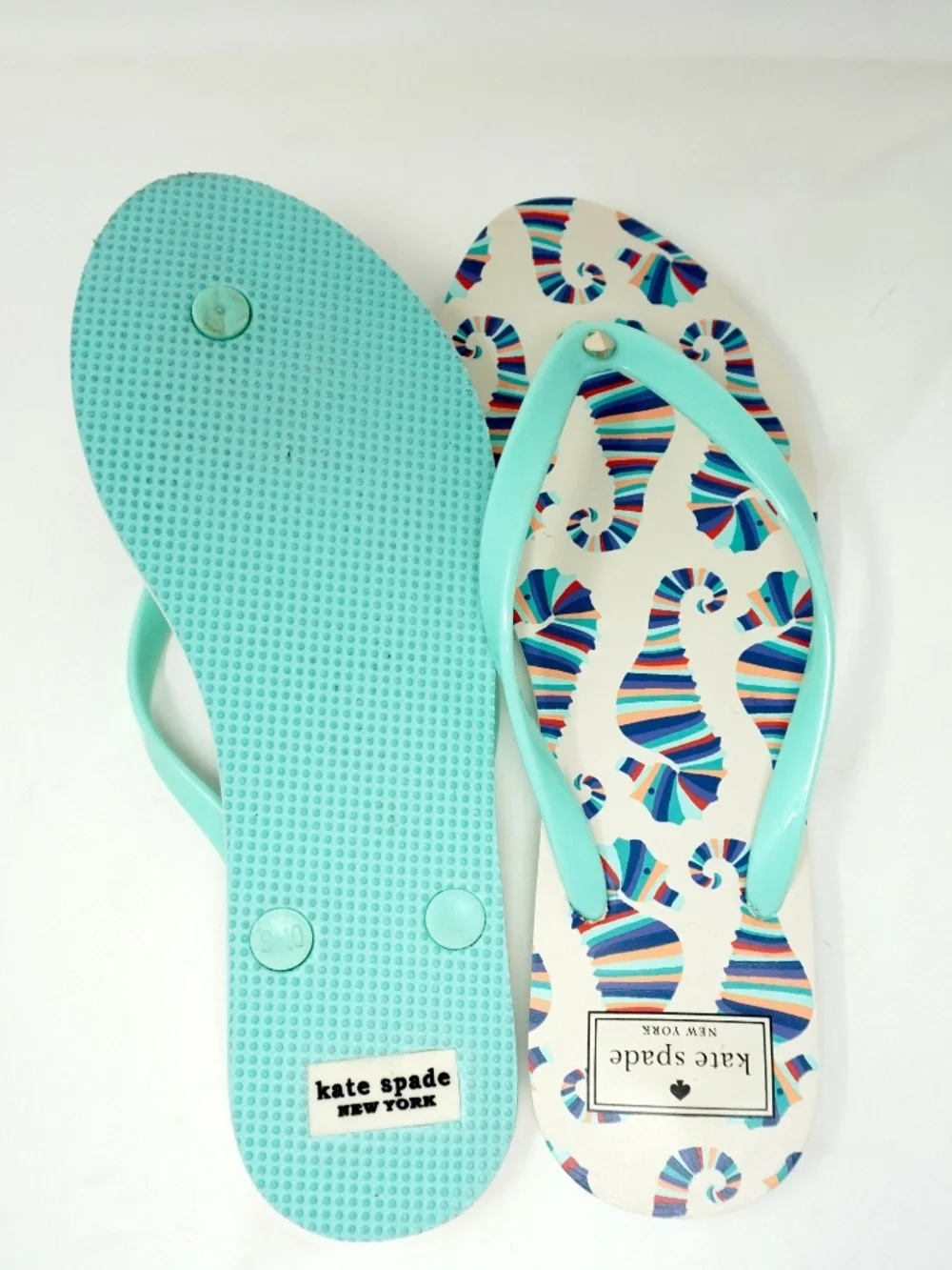KATE SPADE NEW YORK FELDON Seahorse Print Sandals, Size 9